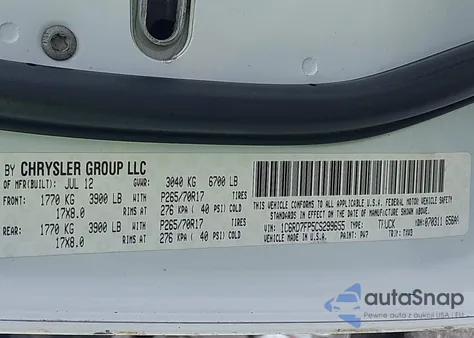 2012 Dodge Ram 1500 St из США, поврежденный, VIN 1C6RD7FP5CS299655